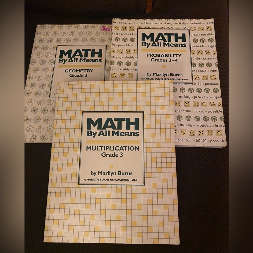EUC lot of Math resource books by Marilyn Burns probability, geometry, multiply